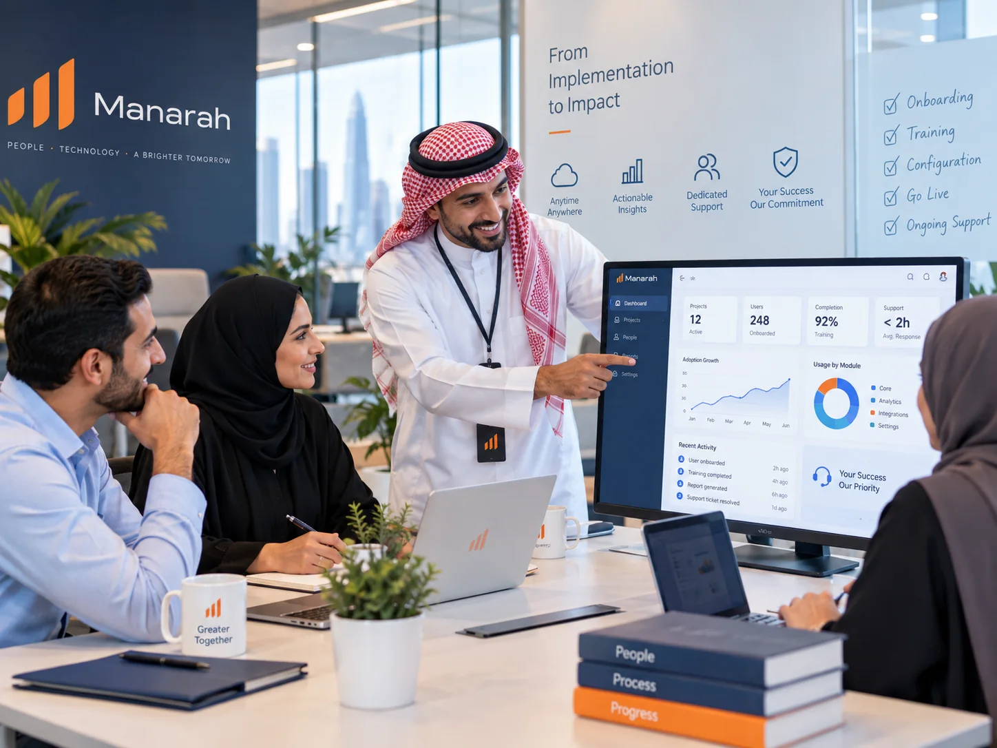 Manarah onboarding, training and support